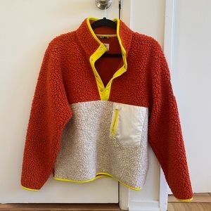 Tory Sport Sherpa fleece pullover